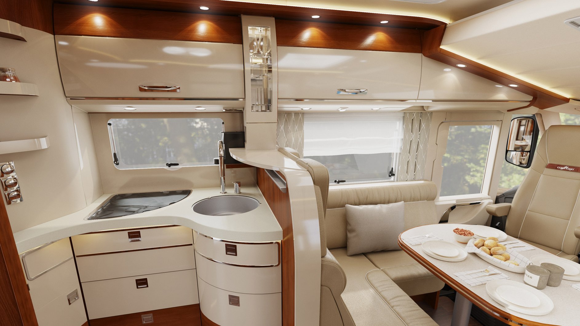 Innenansicht chic c-line mit der Stilwelt linea siena