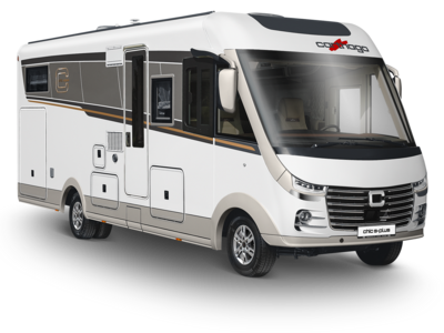 Carthago Wohnmobil s-plus auf weißem Hintergrund